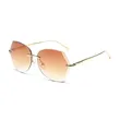 Women Rimless Cutting Sunglasses