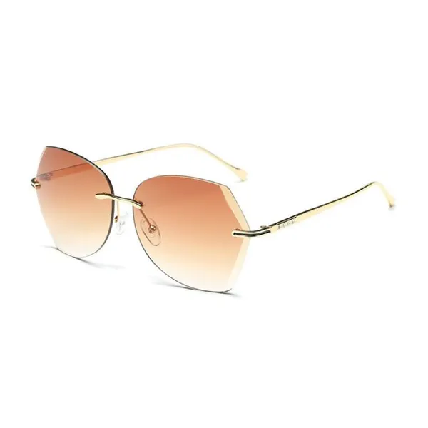 Women Rimless Cutting Sunglasses