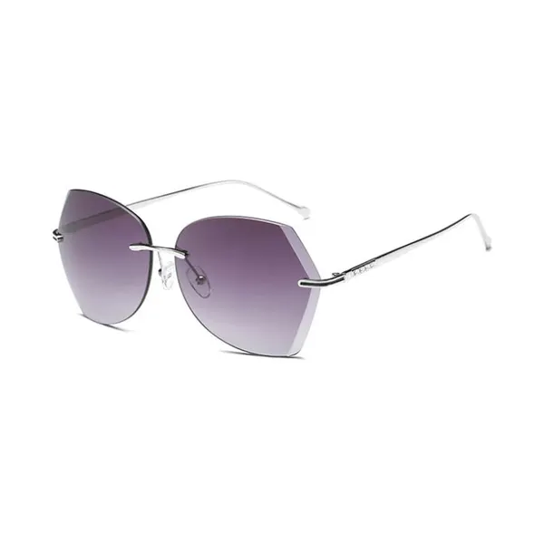 Women Rimless Cutting Sunglasses