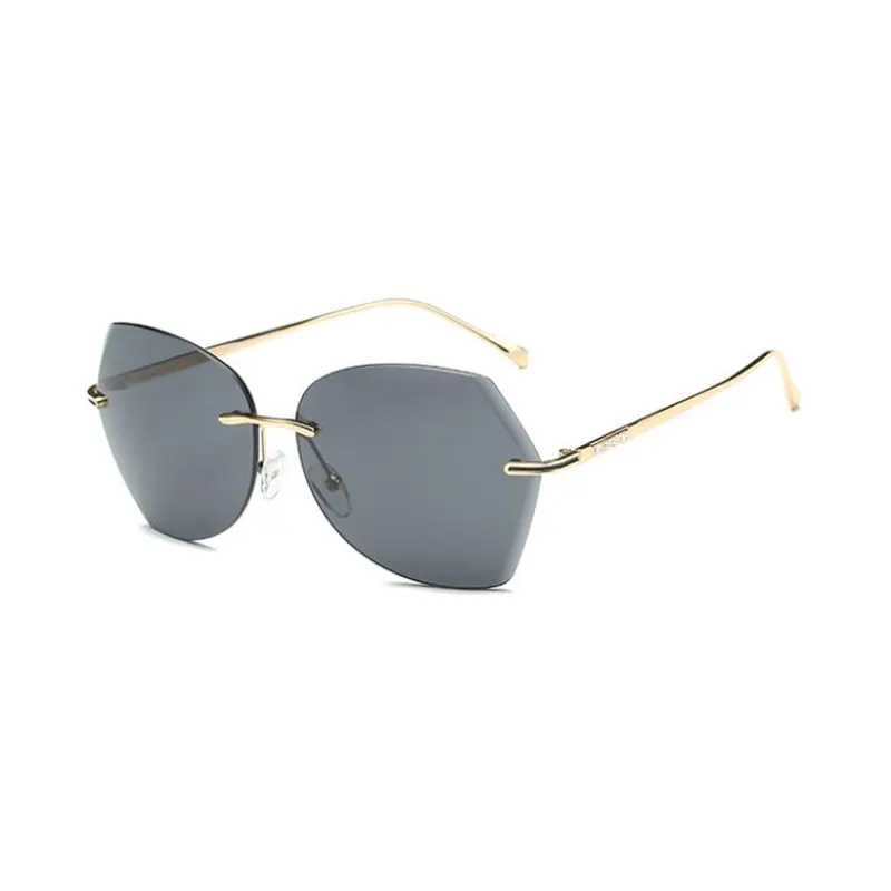 Women Rimless Cutting Sunglasses