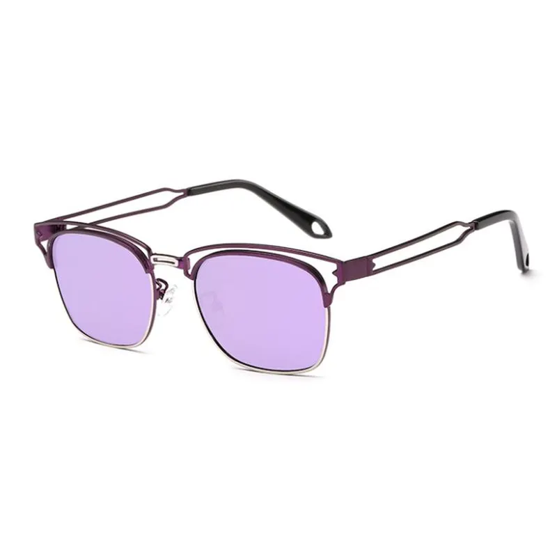 Womens Colorful Metal Sunglasses