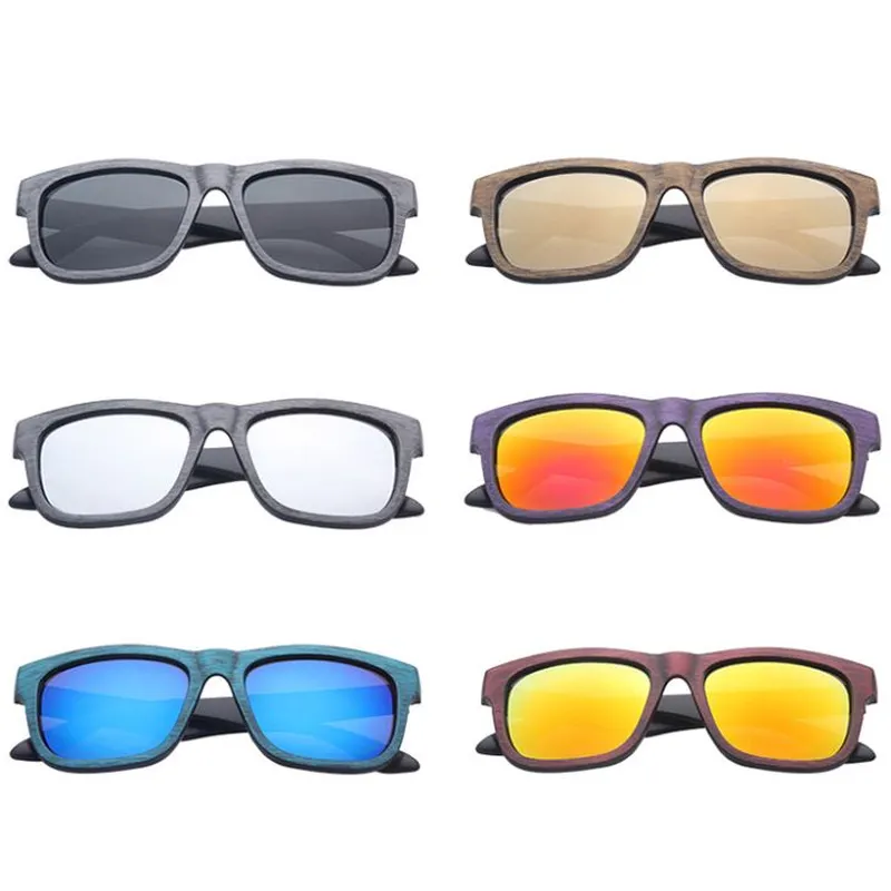 Wooden Texture Printing Plastic Sunglasses