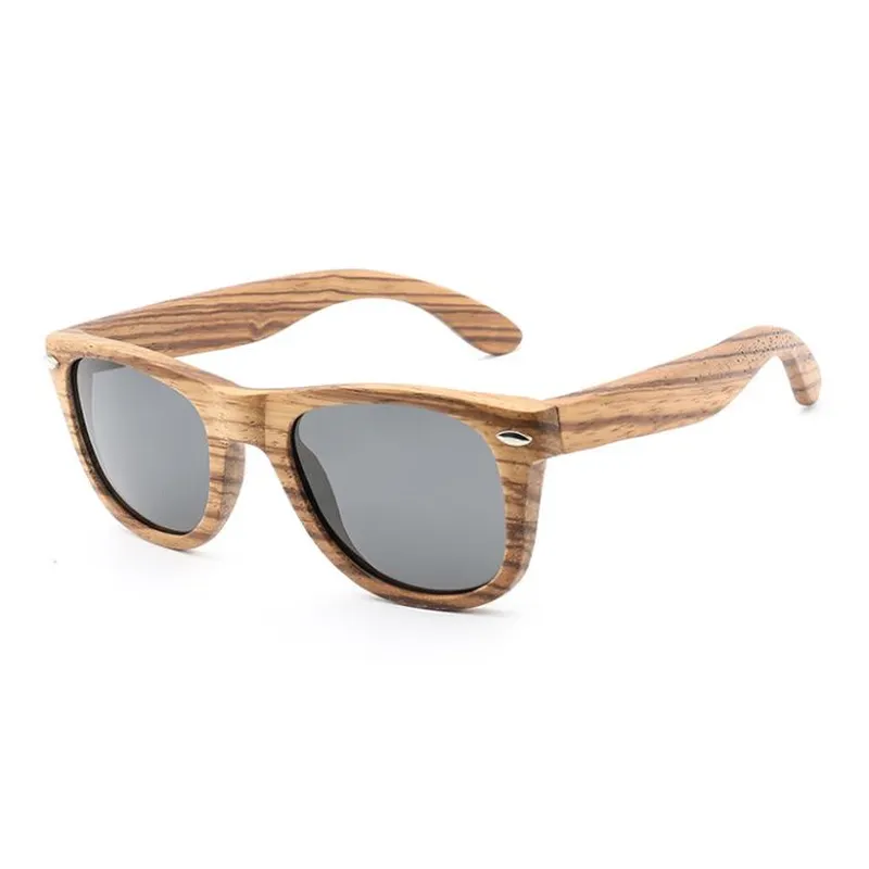 Zebra Wooden Sunglasses