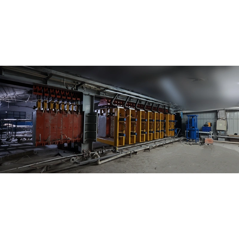 Horizontal high pressure casting bench