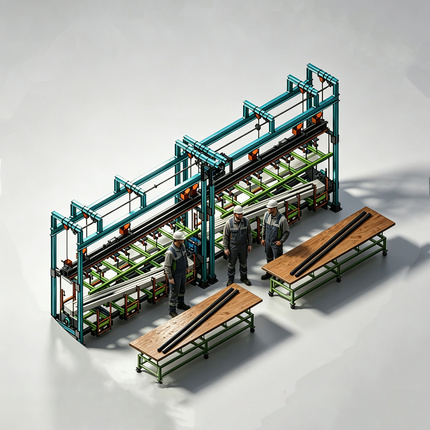 Low-Pressure Rapid Drainage Continuous Resin Mold Forming Production Line