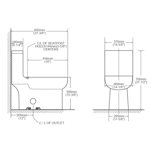 Comfort Height One-piece Toilet Suite 