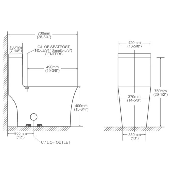 Luxury One Piece Toilet