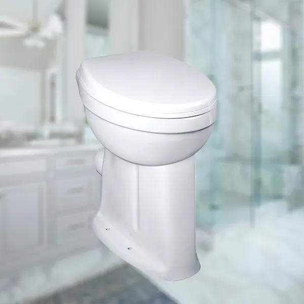 Modern round comfort height Back-to-Wall Toilet Bowl