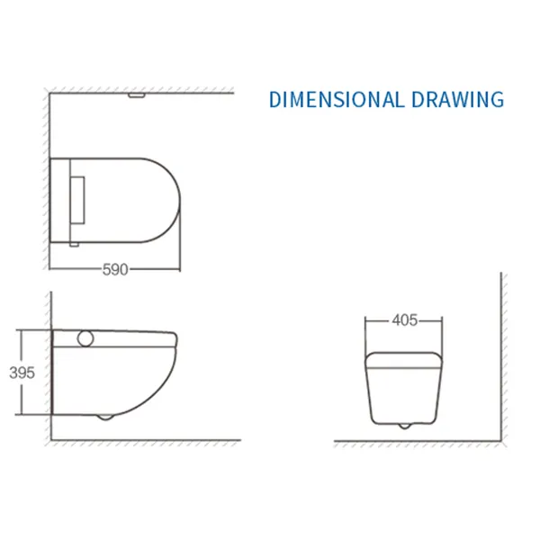 New design Vitreous China Intelligent Toilet
