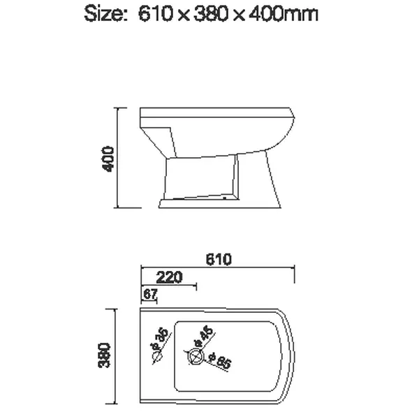 Square Bidets HB2900A Luxurious Classical Bidet 