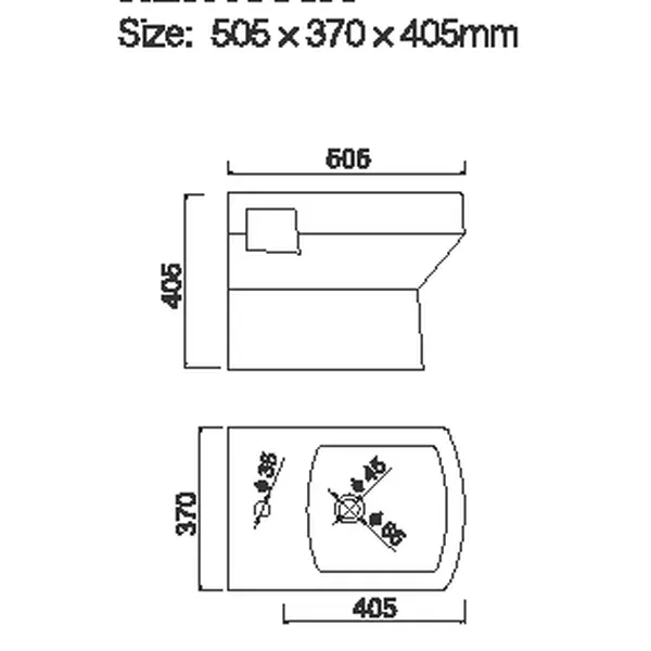 Square Bidets HBH1900A Floor standing  White Ware 