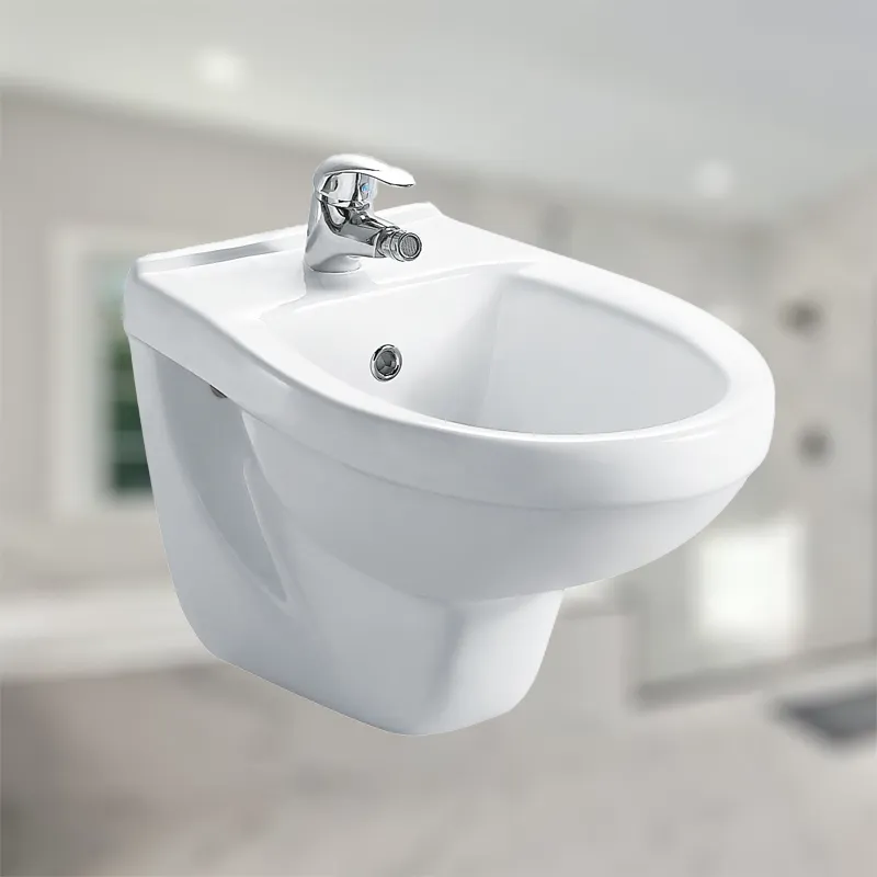 Wall-hungBidets single hole bidet in glossy white
