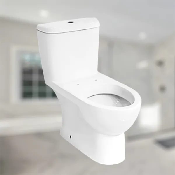  Glossy White Floor Mounted P-Trap One-Piece Toilet