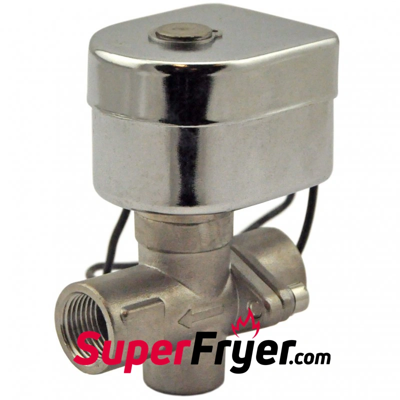 Solenoid valve for pressure fryer