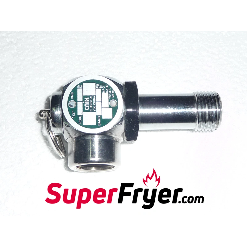 Safety valve for pressure fryer