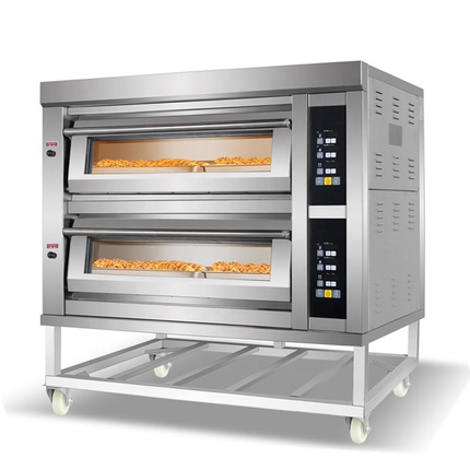 Supertise China Restaurant Ovens And Bakery Equipment 2-Layer 4-Tray Industrial Bread Baking Ovens / gas pizza oven for bakery