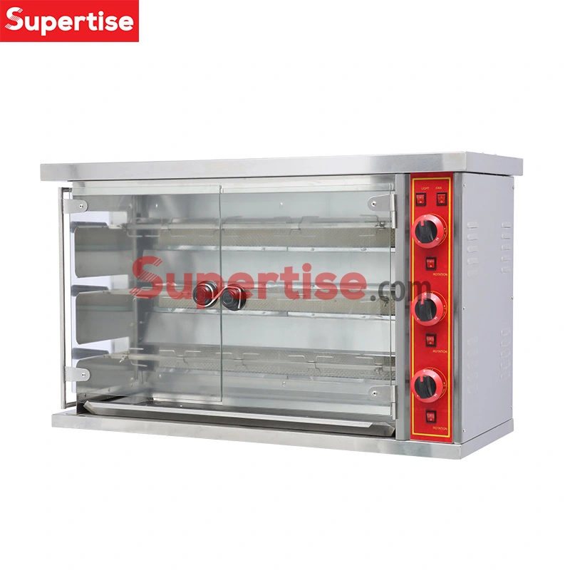 Supertise Commercial 3 rods gas chicken rotisserie oven