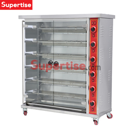 Supertise Commercial 6 rods gas chicken rotisserie oven