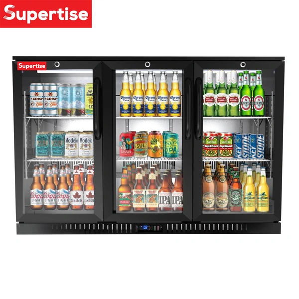 Beer Fridge Display Refrigerator Glass Drink Back Bar Cooler