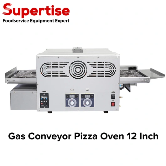 Supertise Countertop Crawler type 12'' Gas Commercial Conveyor Pizza Baking Bakery Oven Toaster Making Machine For Sale