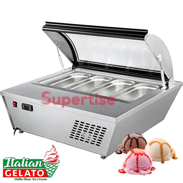 gelato ice cream display case freezer