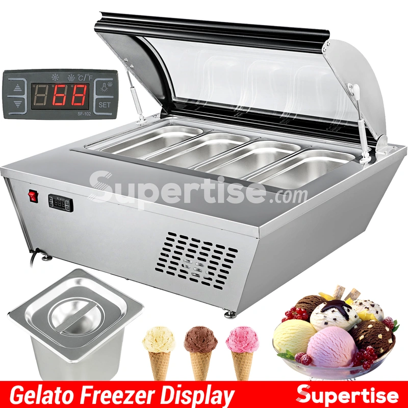 gelato ice cream display case freezer