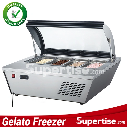 Supertise Display Cooler salad showcase batch Mini tabletop counter gelato display freezer popsicle gelato ice cream display case freezers