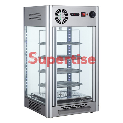 Supertise Commercial Rotary Pizza Warmer Display/ Food Display Warmer/ Glass Hot Food Display pizza heat stand