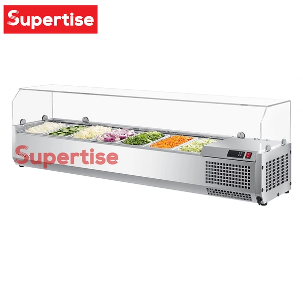 Pizza and Salad prep table