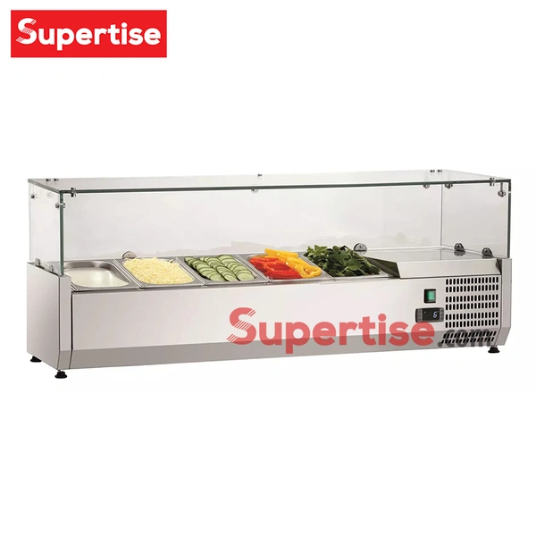 Pizza and Salad prep table