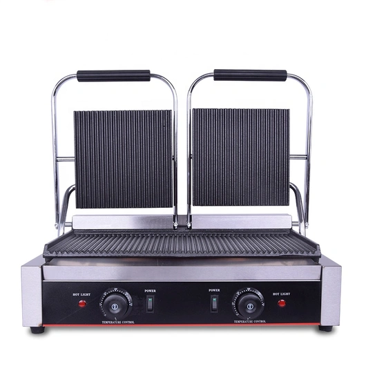 Supertise Professionnel Cast Iron Gas/Electric Sandwich Maker Contact Panini Press Grill