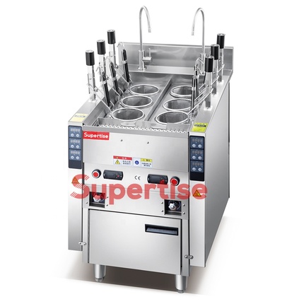 Supertise Automatic Lift Commercial Pasta Noodle Cooking Machine /Gas/Electric Italy Pasta Cooker Boiler 1/2 Tanks with 3/6 Baskets