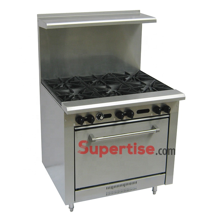 gas range with oven 6 buners oven
