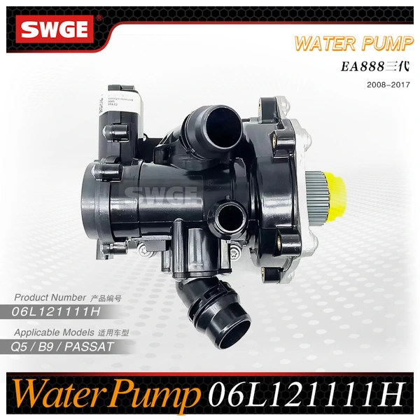 SWGE 06L121111M Water Pump Thermostat Coolant Housing Assembly 06L121111M 06L121111K 06L121111L 06L121111H