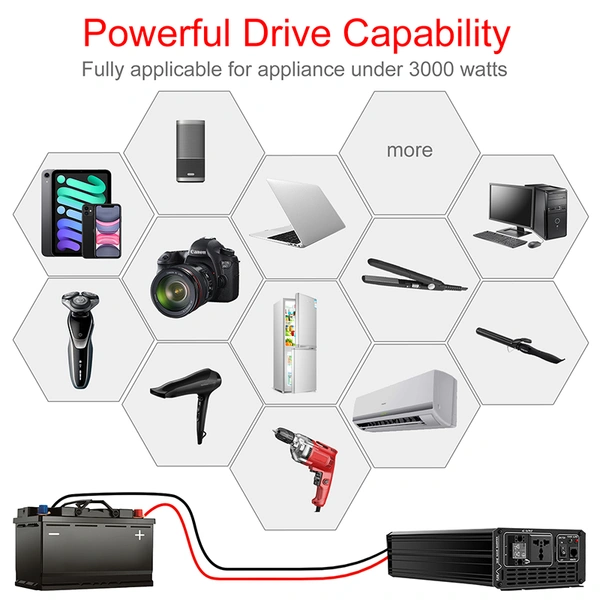 Inversor de onda sinusoidal pura de 3000 vatios