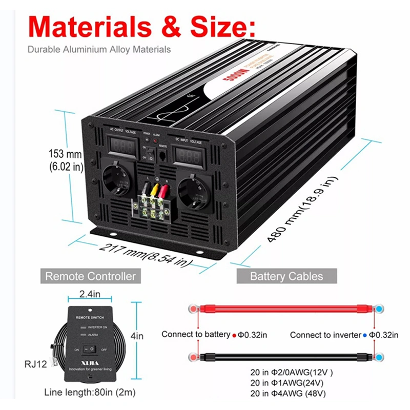 5000 W reiner Sinus-Wechselrichter