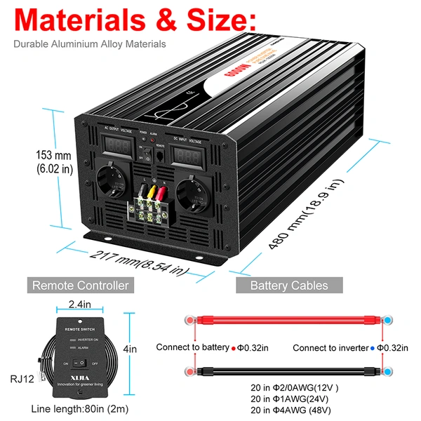 6000w pure sine wave inverter