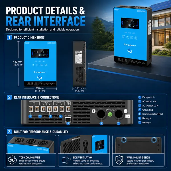 4kw hybrid solar inverter single phase