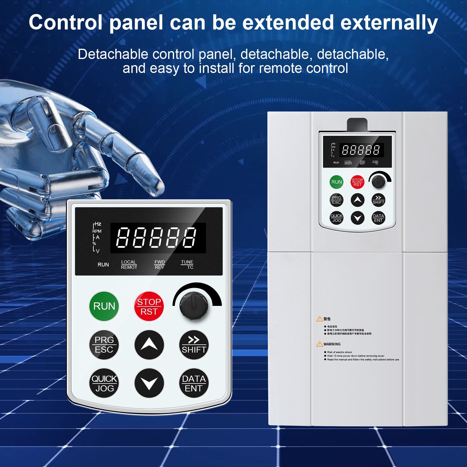 High-Performance VFD Converter - 0.75kW to 2.2kW, 220V/380V Input, Multiple Applications & Advanced Features