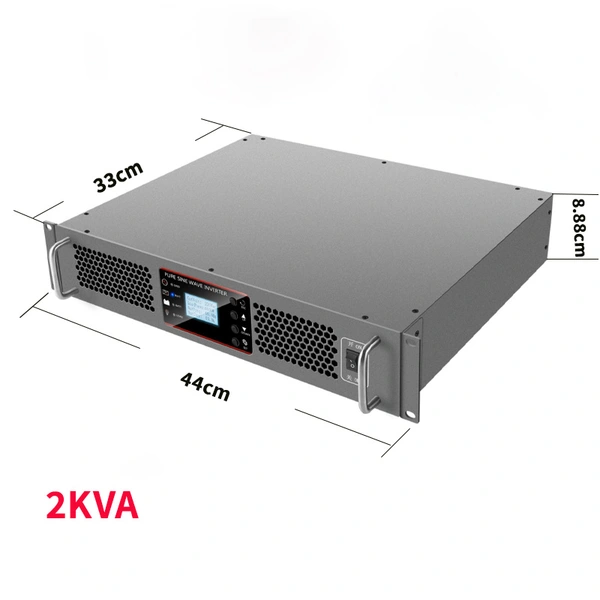 Single Phase 19-Inch Telecom Rack Mount Inverter Converter 48V DC 220V AC 2000VA Pure Sine Wave for Home Industrial Applications