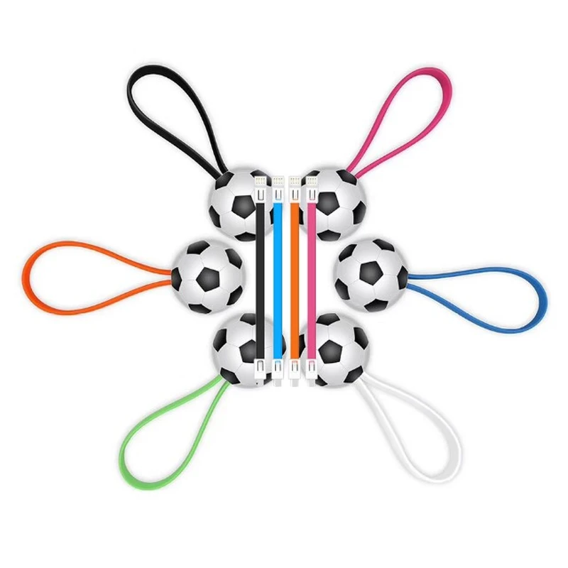 USB cable unique Football shape flat cable easy to carry 