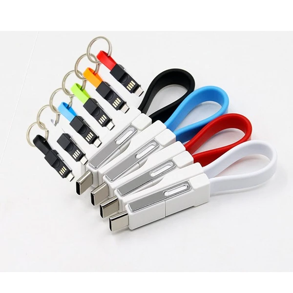 3in1 Magnetic Keychain USB cable for retail for wholesale