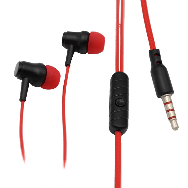3.5mm wired Mobile phone earphone with MIC volume control DT-180