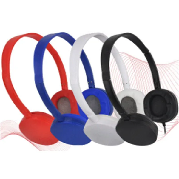 3.5mm wired Museum headphone with silicone ear pad for visitors