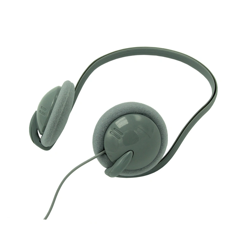 Wired headphone neckband headset for airlines tour guide museum