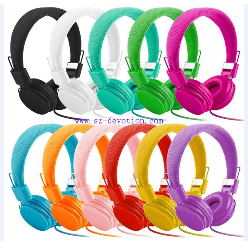3.5mm wired Promotional headphone with soft leather ear cover headset