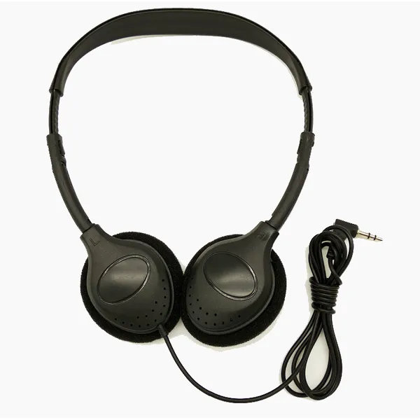 Wired headset disposable headphone for airlines museum tour guide