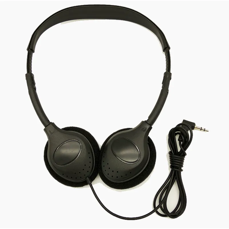 Wired headset disposable headphone for airlines museum tour guide