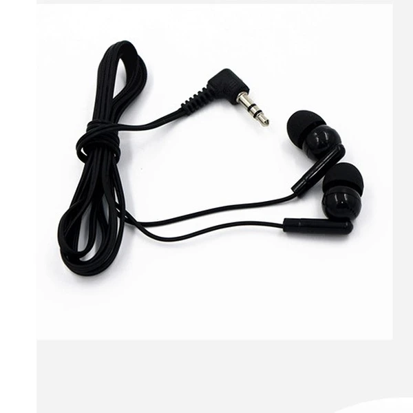 3.5mm wired earphone disposable earpiece in-ear earbuds for airlines
