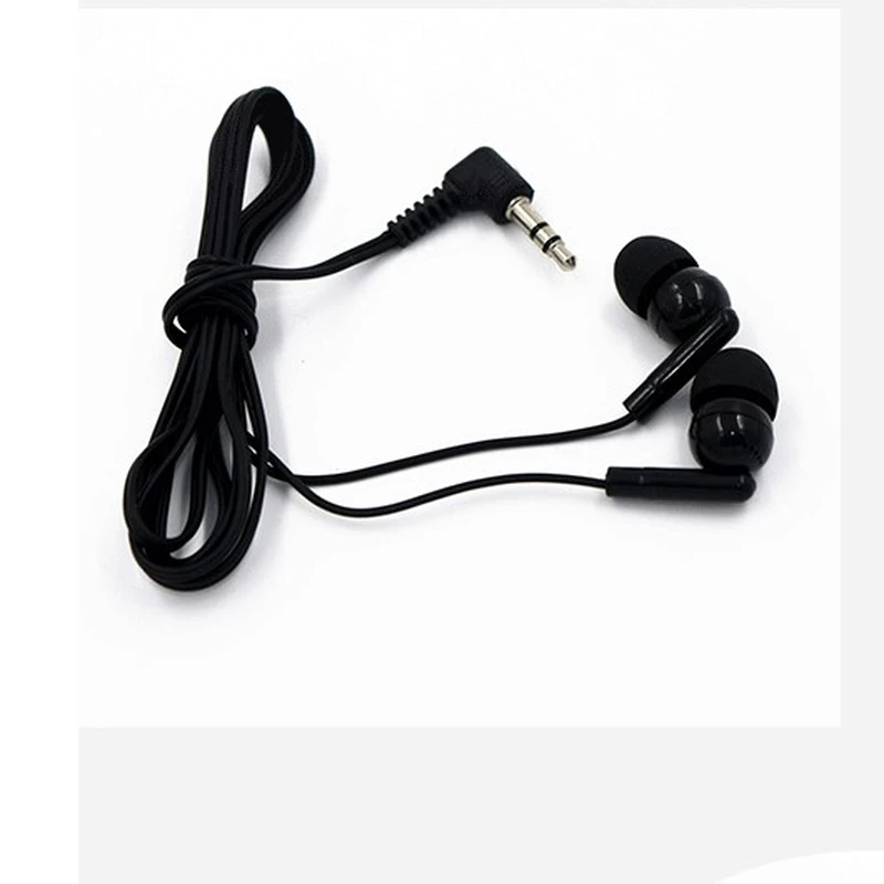 3.5mm wired earphone disposable earpiece in-ear earbuds for airlines